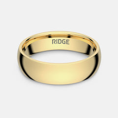 Ridge 6mm Rounded Ring Set - 24K Gold | Tantalum