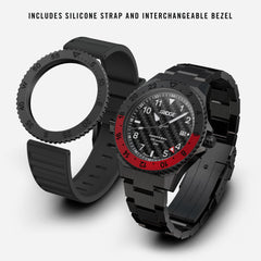 Ridge Land & Sea GMT Watch 42mm - Carbon Fiber 3k