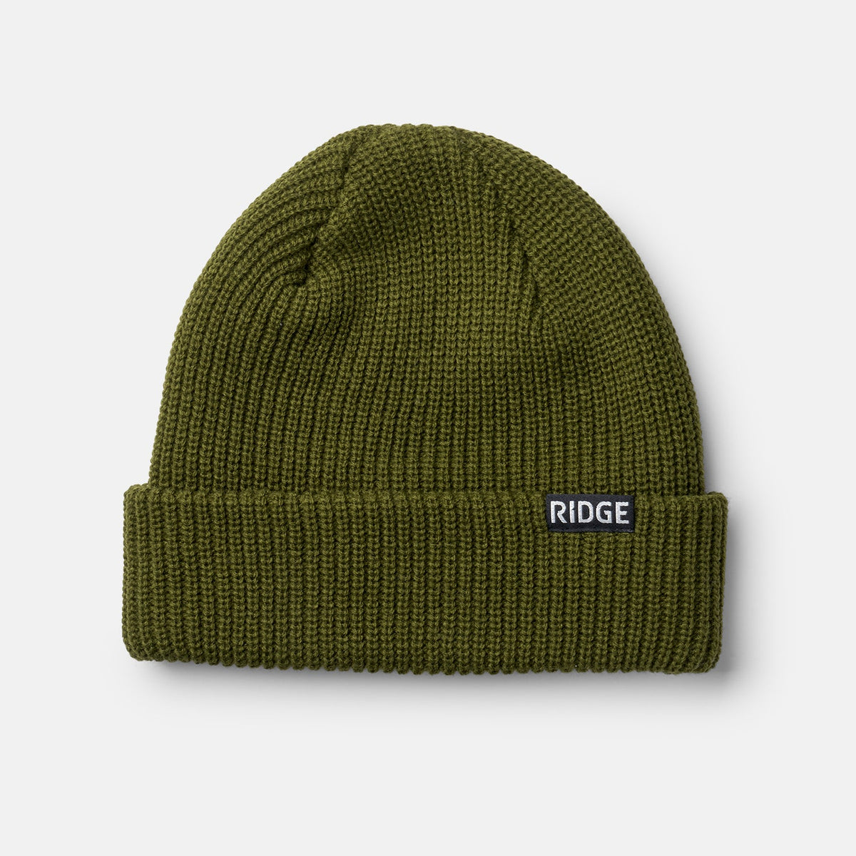 Ridge Classic Cuffed Beanie - Matte Olive