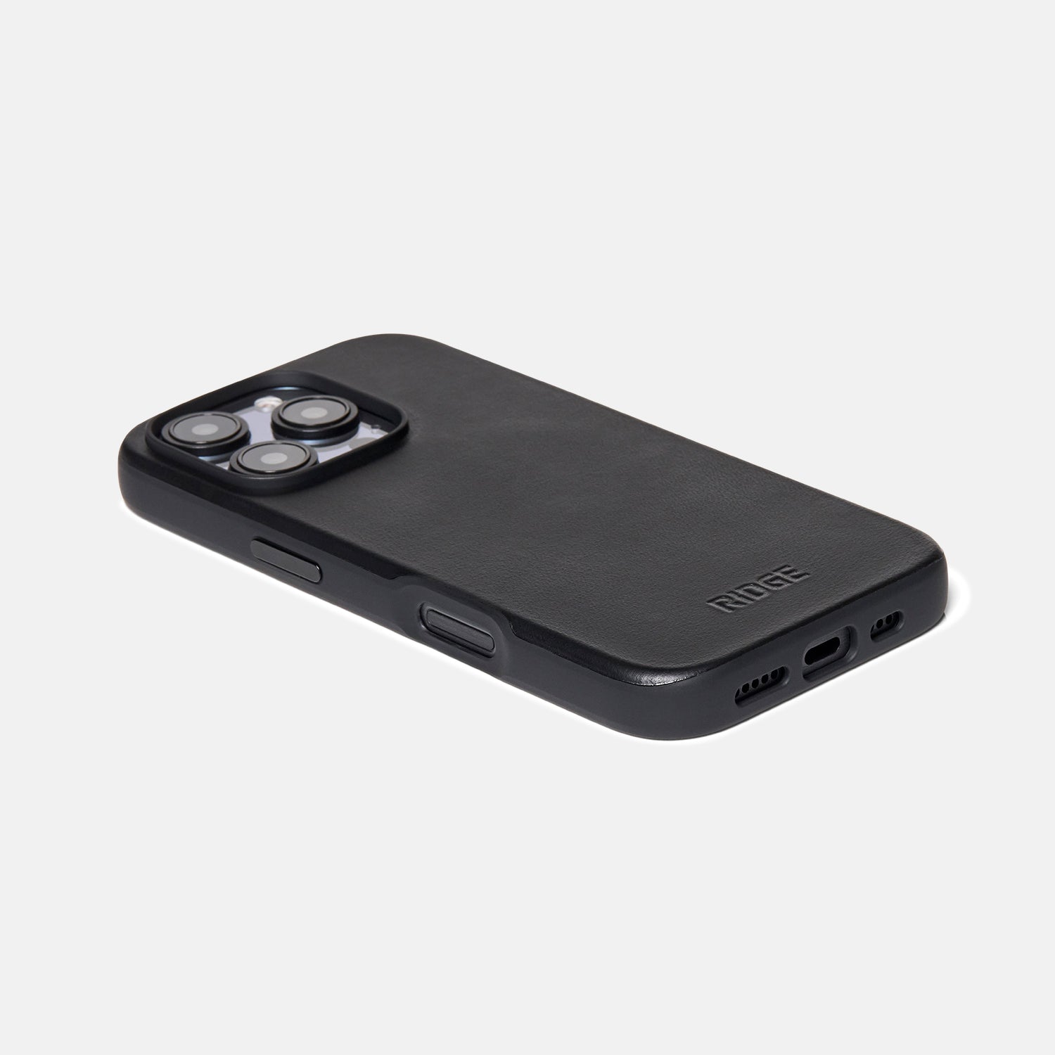 Everyday Phone Case - iPhone 16 Pro - Midnight Black Leather