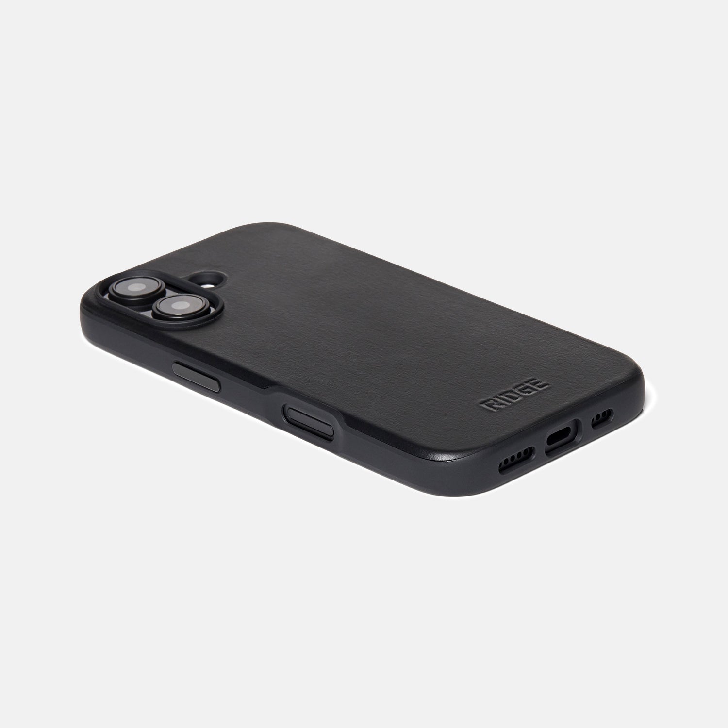 Everyday Phone Case - iPhone 16 - Midnight Black Leather