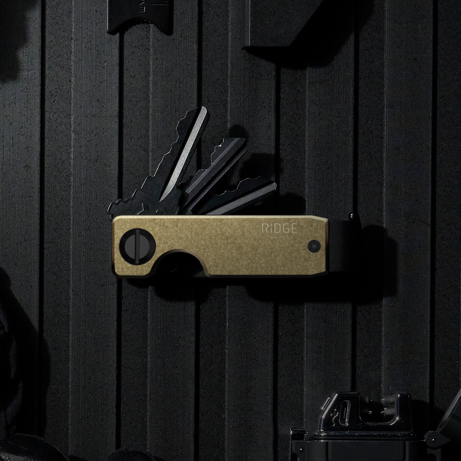 Ridge KeyCase - Brass