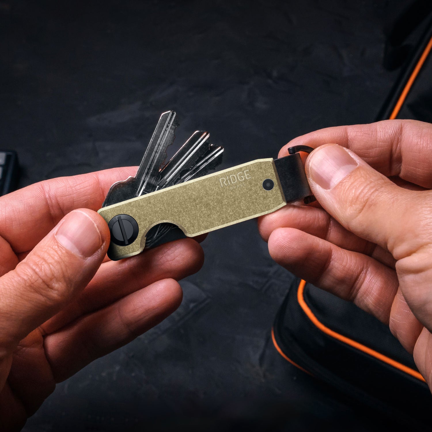 Ridge KeyCase - Brass