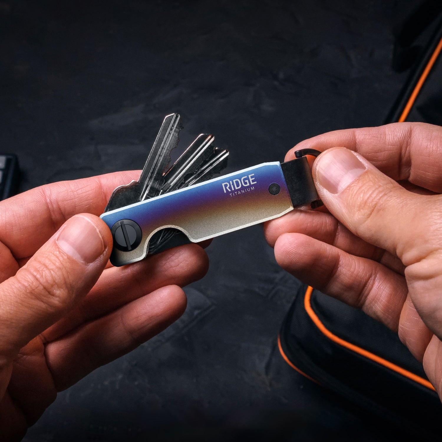 Ridge KeyCase - Burnt Titanium