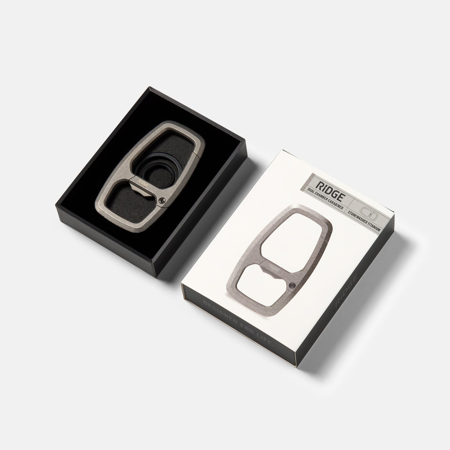 Dual Chamber Carabiner  - Stonewashed Titanium