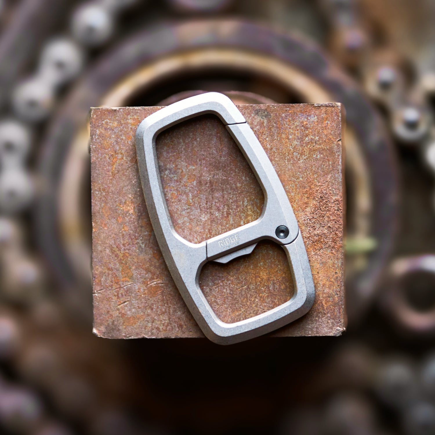 Dual Chamber Carabiner  - Stonewashed Titanium