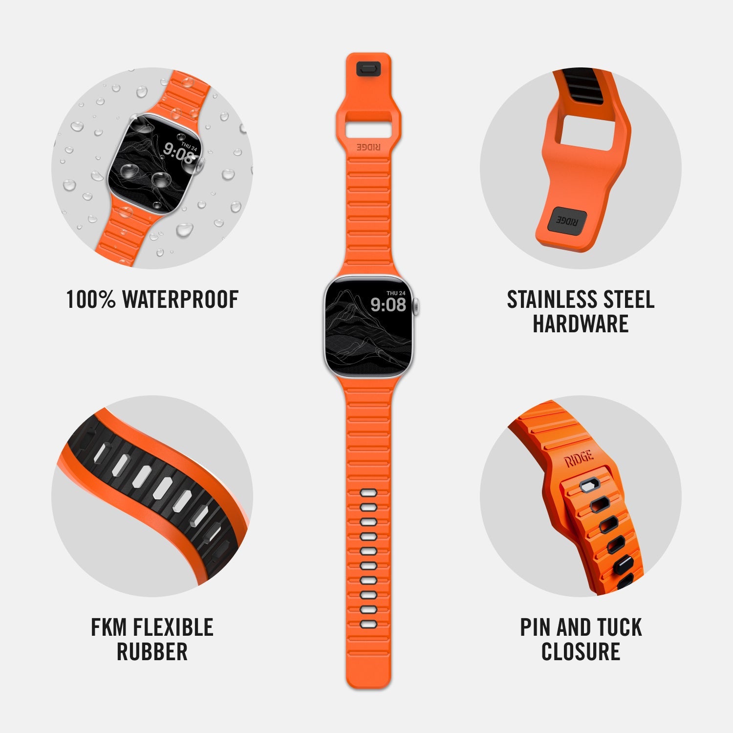 Everyday Watch Straps - 41/42mm - Basecamp Orange
