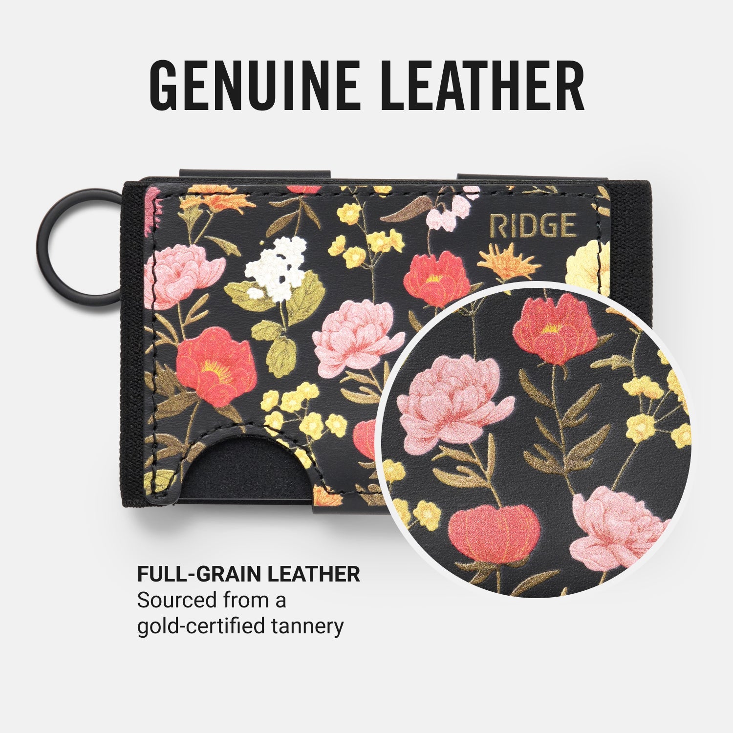 Everyday Keychain - Moonlight Garden Leather