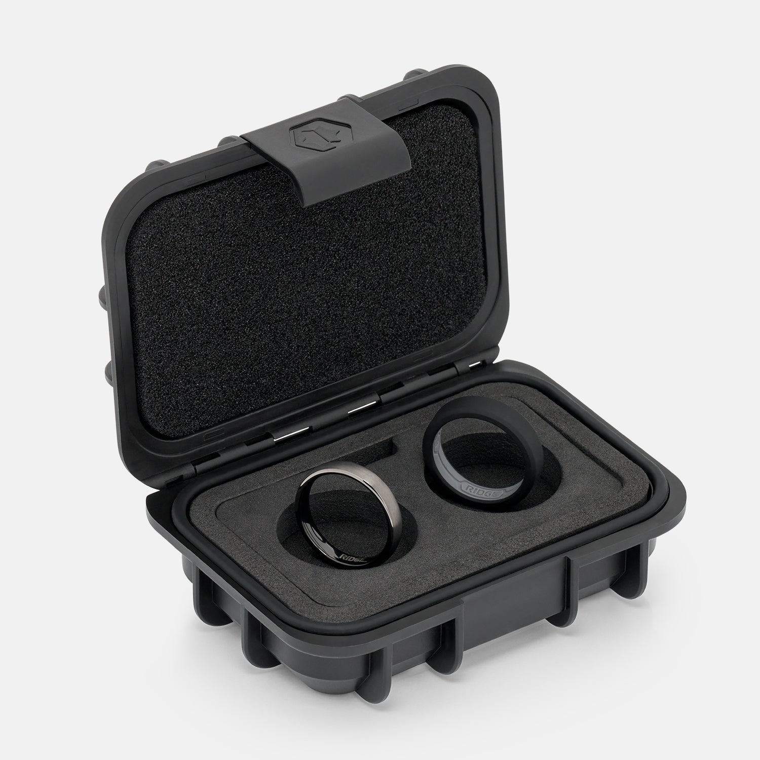 Ridge 4mm Rounded Ring Set - Gunmetal