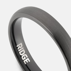 Ridge 4mm Rounded Ring Set - Gunmetal