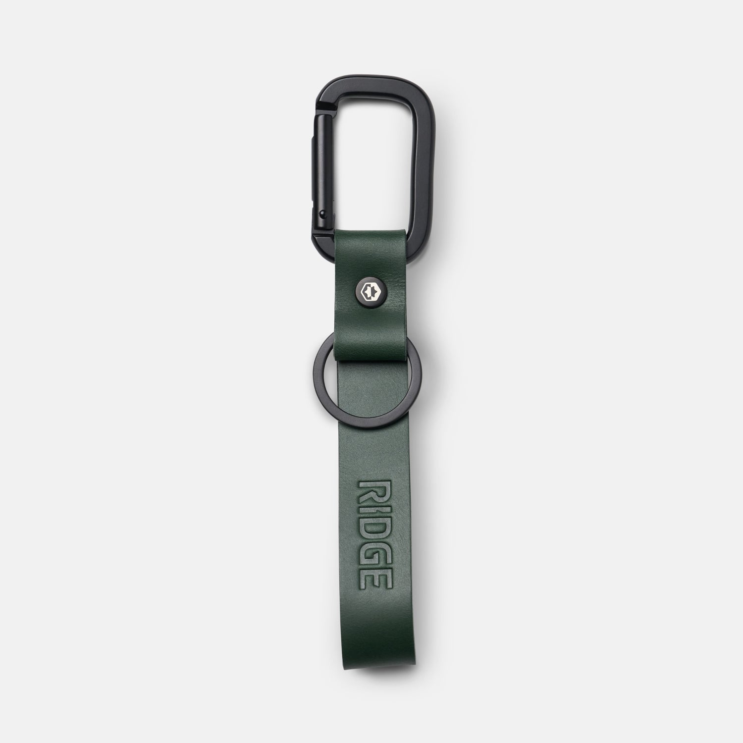 Everyday Keychain - Hunter Green Leather