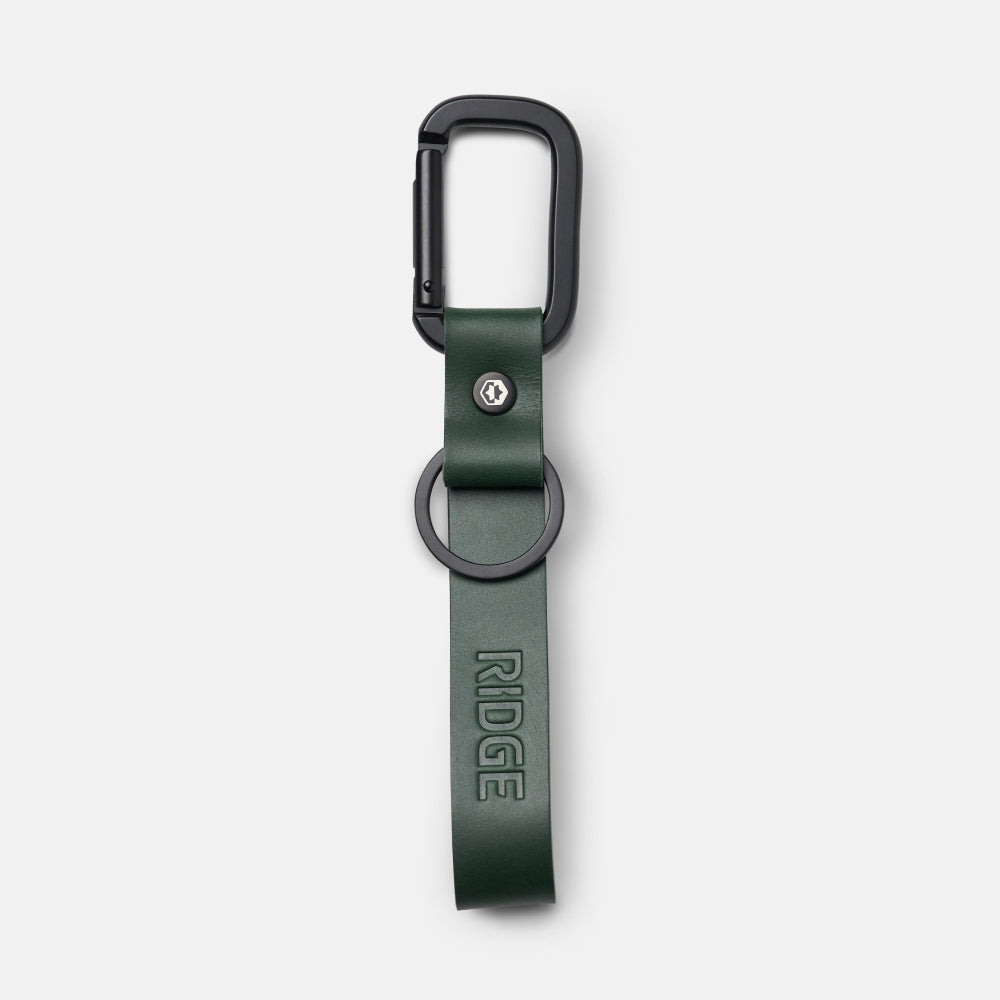 Everyday Keychain - Hunter Green Leather