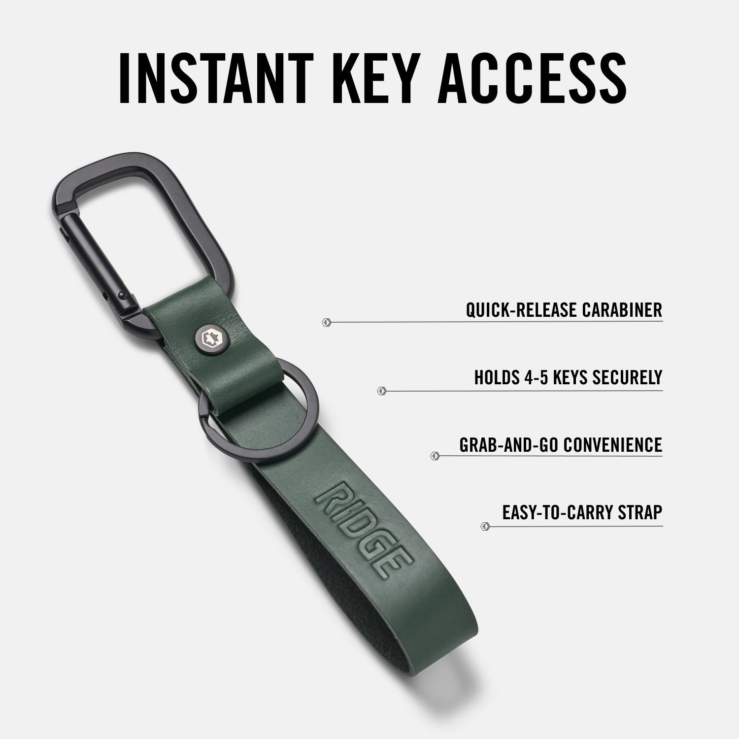 Everyday Keychain - Tobacco Brown Leather