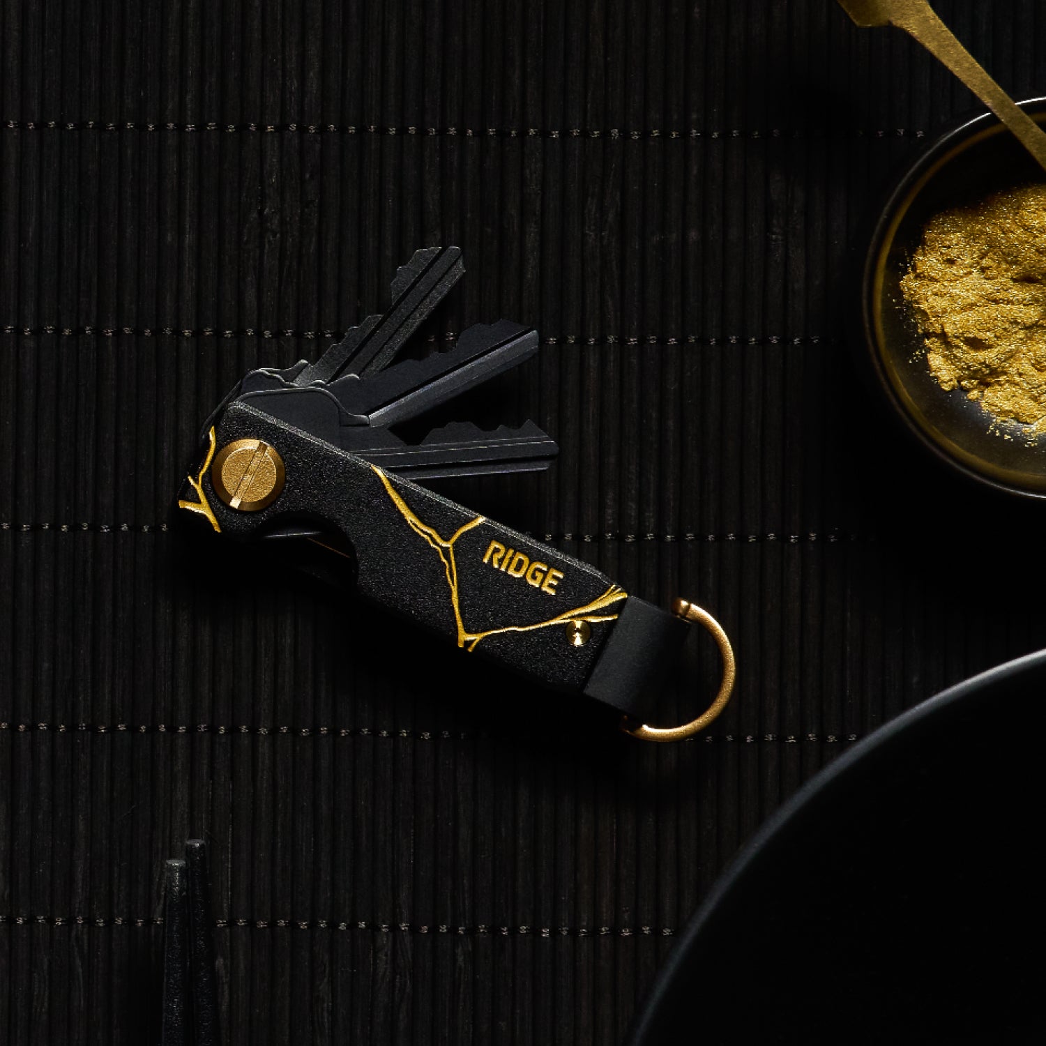 Ridge KeyCase - Kintsugi - Black