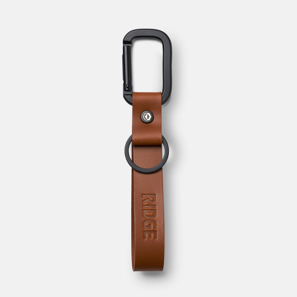 Everyday Keychain - Tobacco Brown Leather