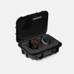 Ridge 8mm Beveled Ring Set - Mopane Wood