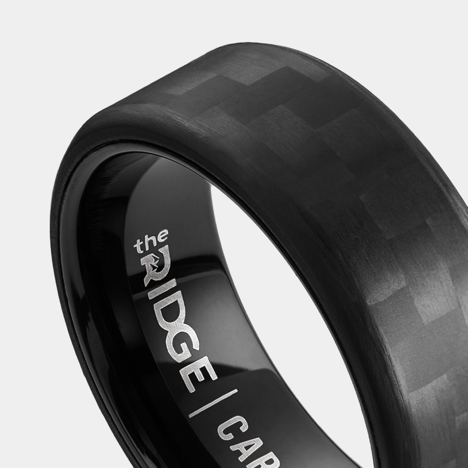 Ridge 8MM Beveled Ring Set - Carbon Fiber 3K