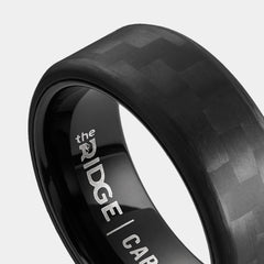 Ridge 8MM Beveled Ring Set - Carbon Fiber 3K