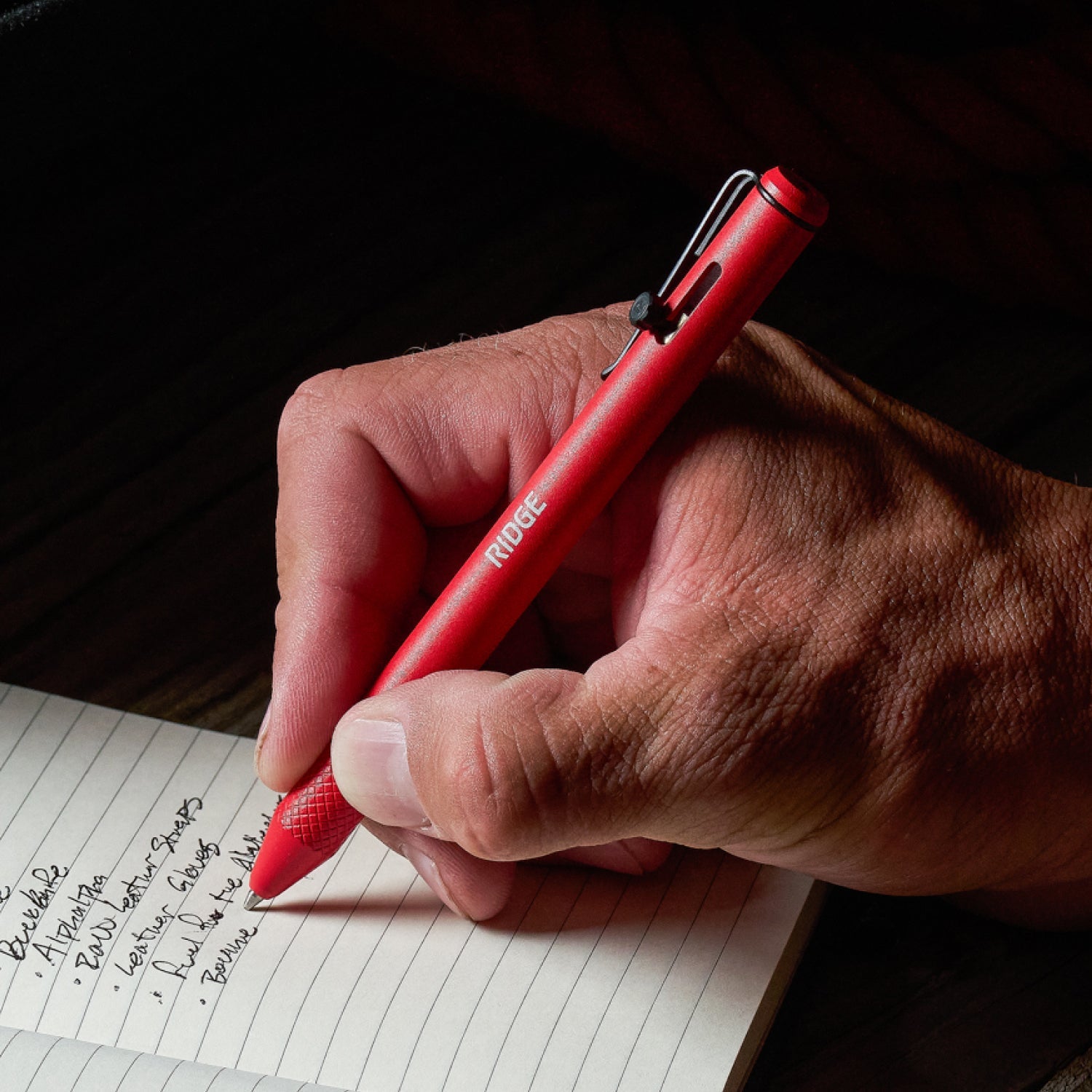 Ridge Bolt Action Pen - Rodeo Red