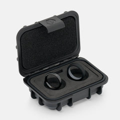 Ridge 4mm Rounded Ring Set - Royal Black