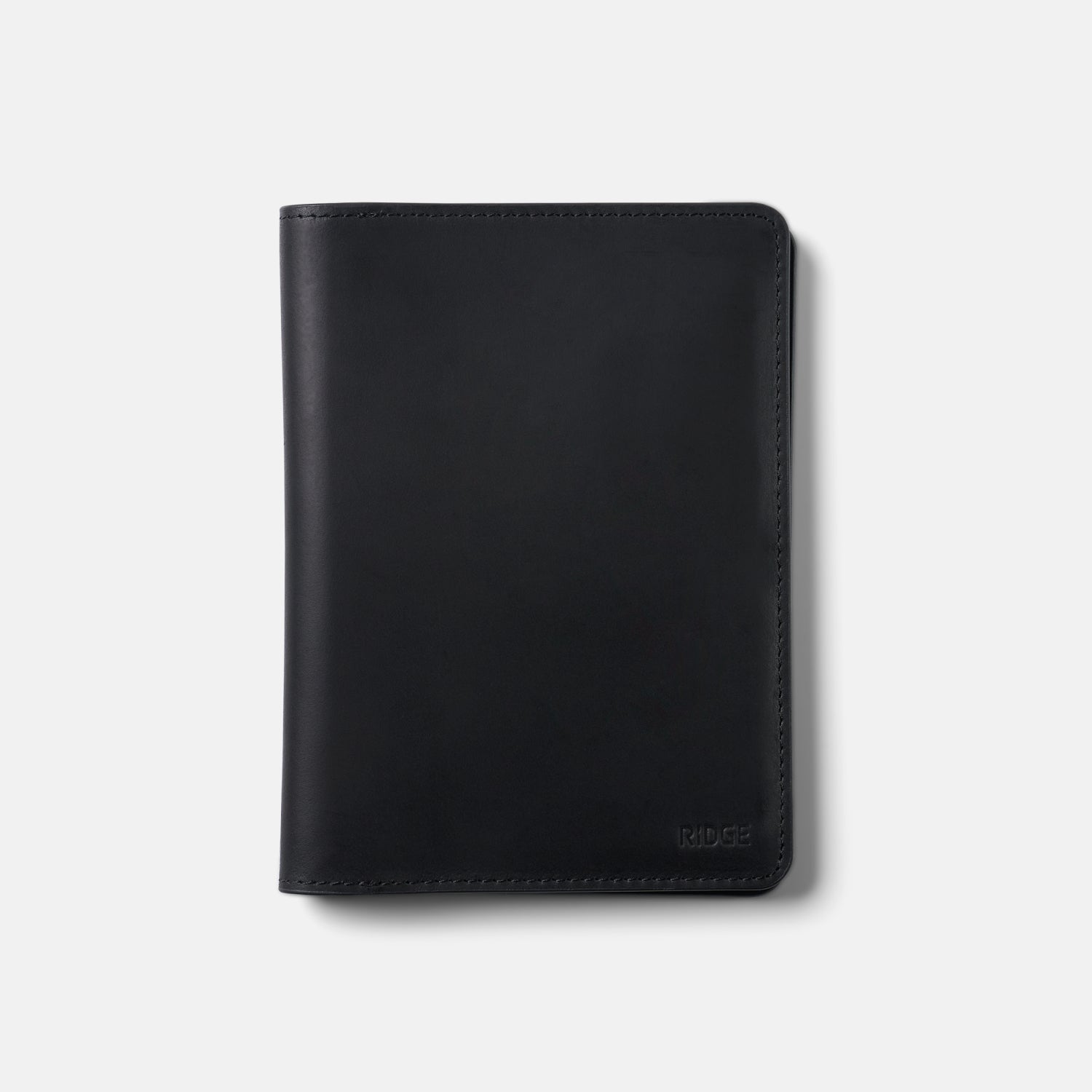 Passport Wallet - Midnight Black Leather