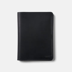 Passport Wallet - Midnight Black Leather