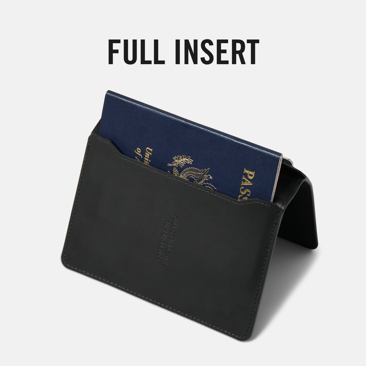 Passport Wallet - Midnight Black Leather