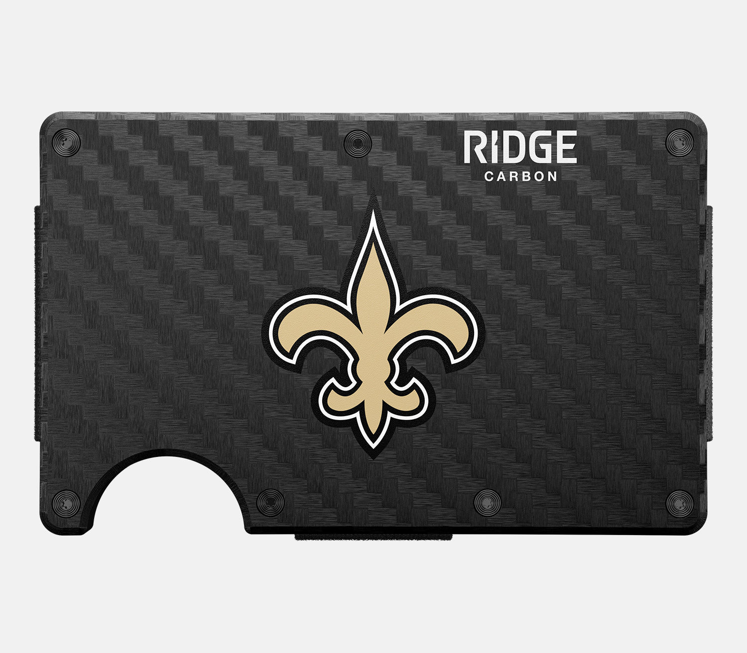 Ridge Wallet - New Orleans Saints - Carbon Fiber 3k