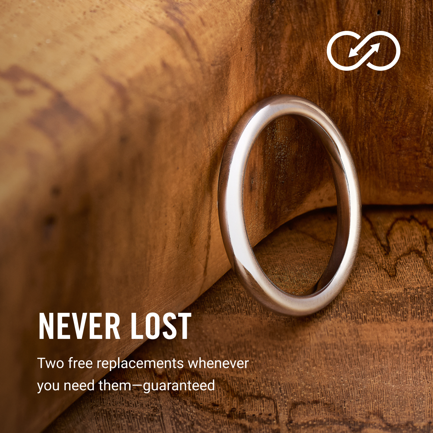 Ridge 2mm Rounded Ring Set - 14K White Gold