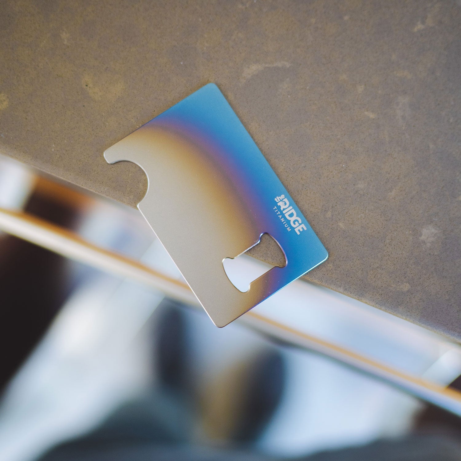 Ridge Bottle Opener - Burnt Titanium Bottle Opener