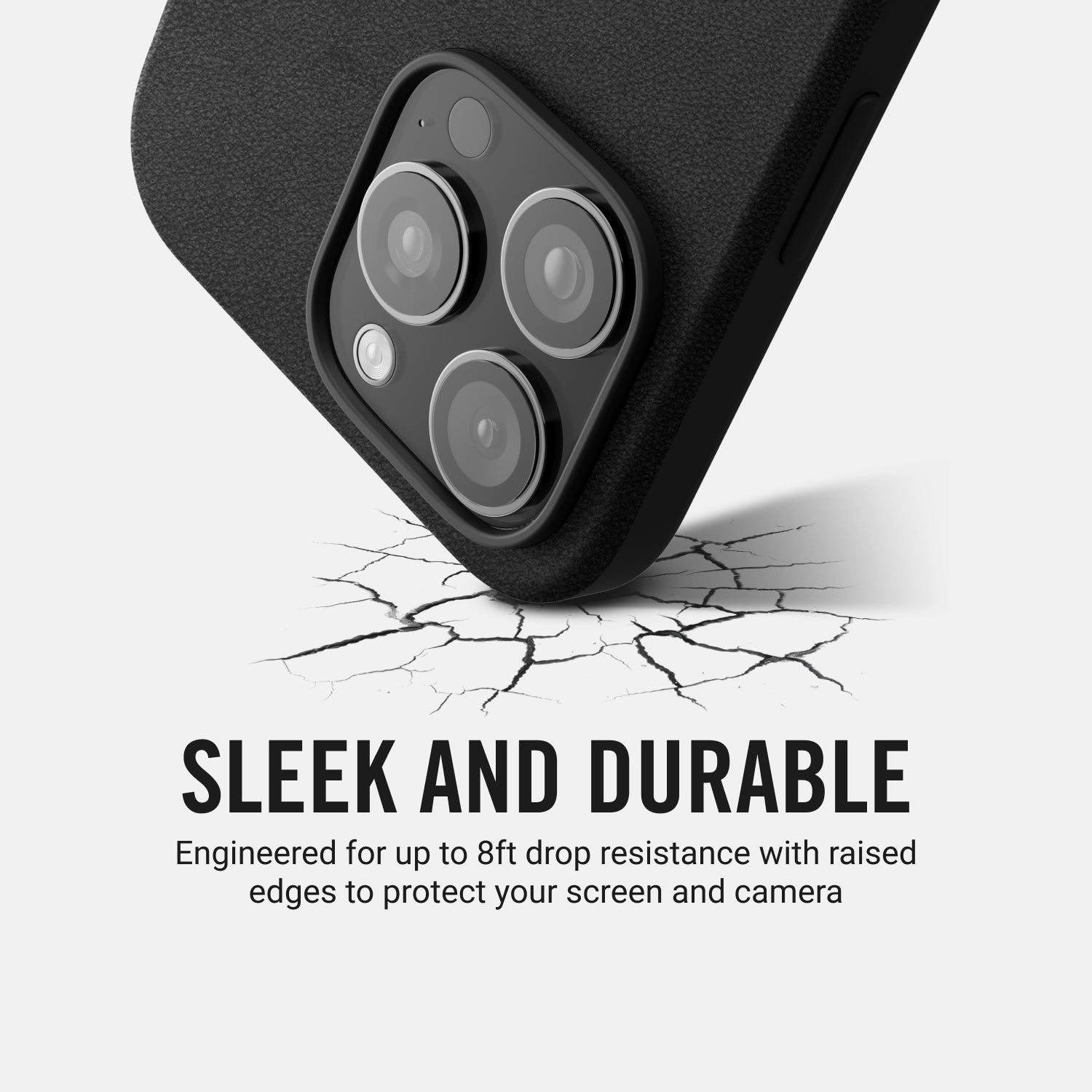 Everyday Phone Case - iPhone 16 Pro - Midnight Black Leather