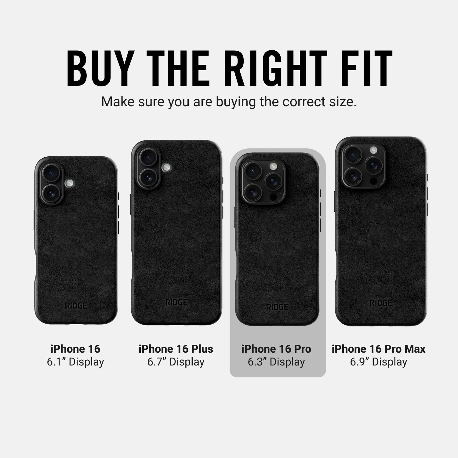 Everyday Phone Case - iPhone 16 Pro - Midnight Black Leather