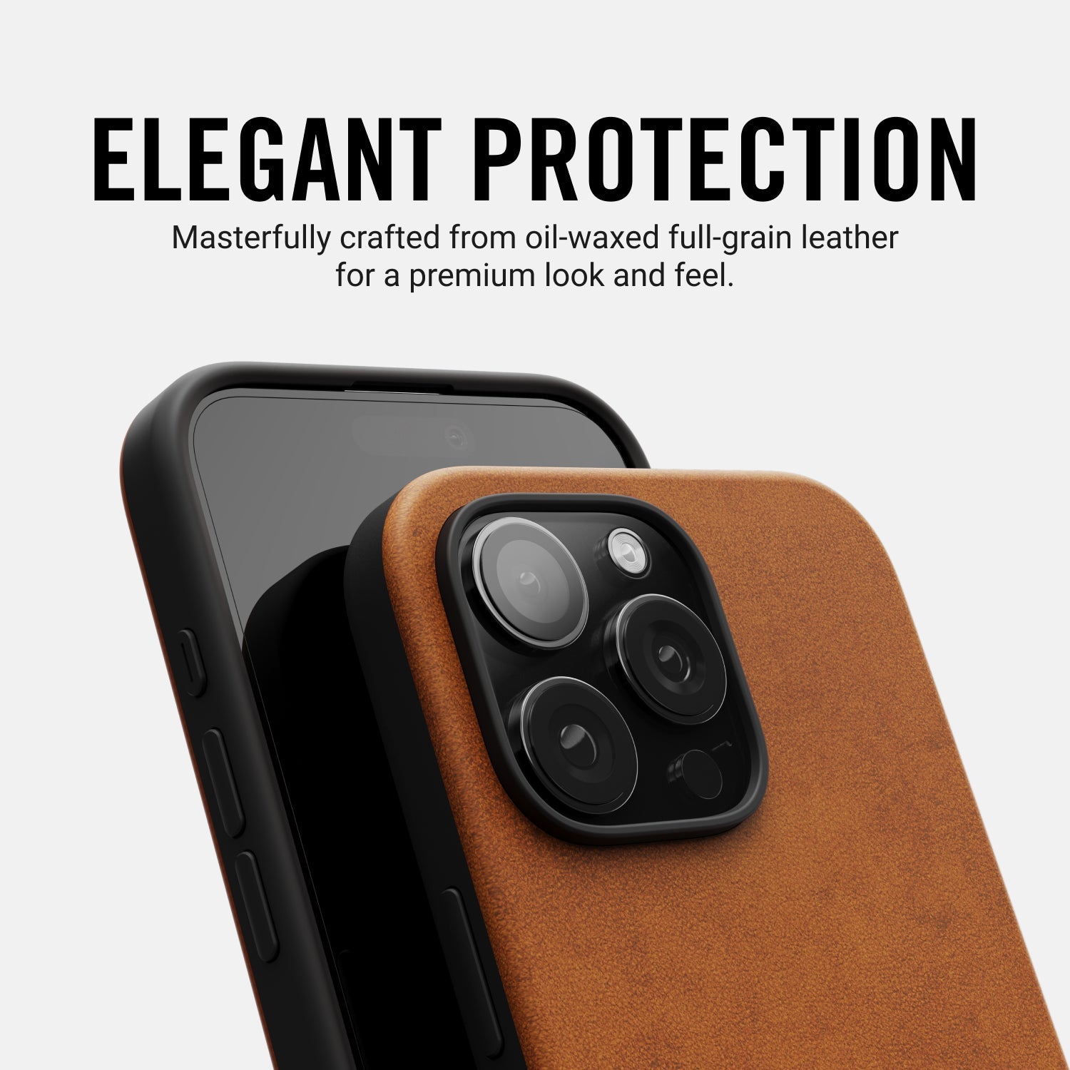 Everyday Phone Case - iPhone 16 Pro - Tobacco Brown Leather