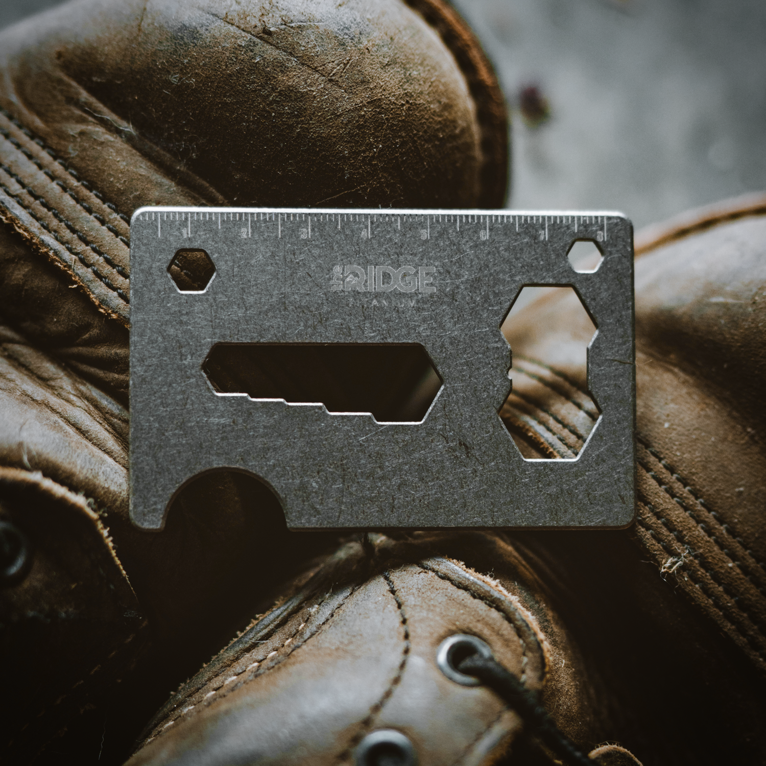 Ridge Wallet Bottle Opener - Stonewashed Titanium